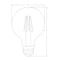 Feit Electric Feit G25 E26 (Medium) Filament LED Bulb Smoke Daylight 40 Watt Equivalence 1 pk G25/SMK/VG/LED - alternate 4